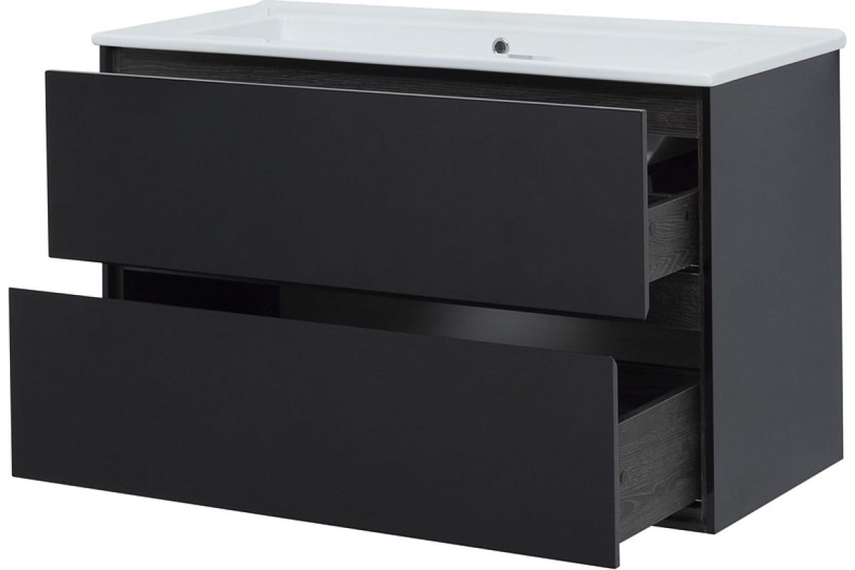 Приобрести aquanet тумба с раковиной милан 105 см, см, черный глянец