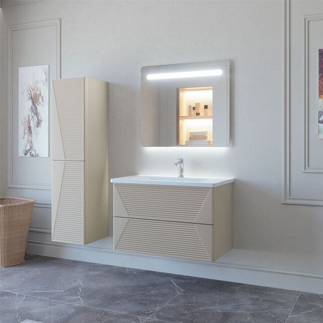 Приобрести caprigo тумба с раковиной modo terza 80 см, кремовая 35612 6