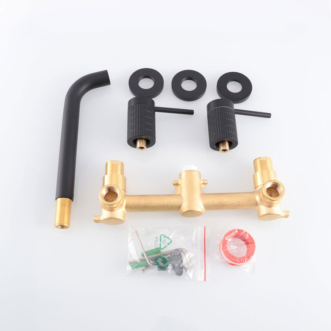 Приобрести vincea смеситель для раковины groove, настенный, черный матовый vbfw-4g1mb