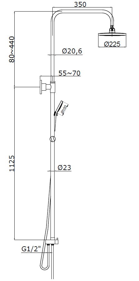 Приобрести azario душевая система mano без смесителя, хром az-15780201