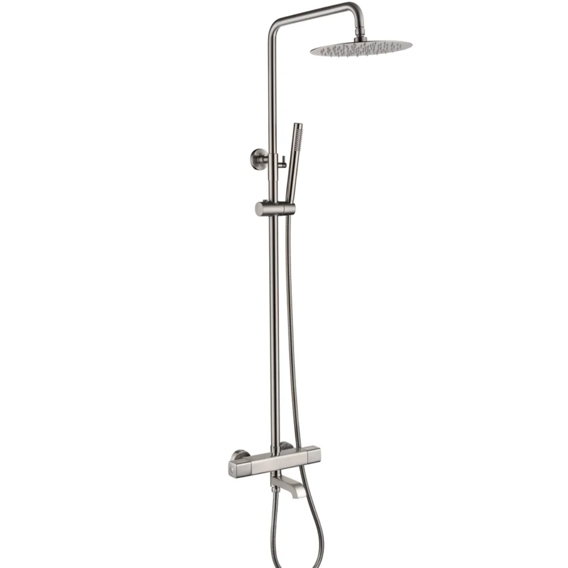 Приобрести grocenberg душевая система с термостатом, никель gb7005nk