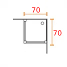 Душевое ограждение 70х70 см, квадратное