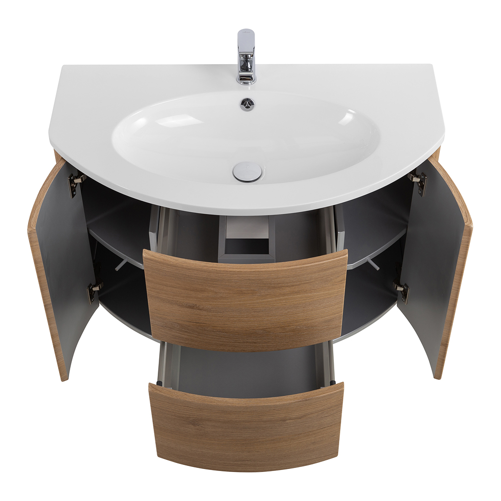 Приобрести cezares тумба подвесная с раковиной eden 91 см rovere tabacco, дерево 55073