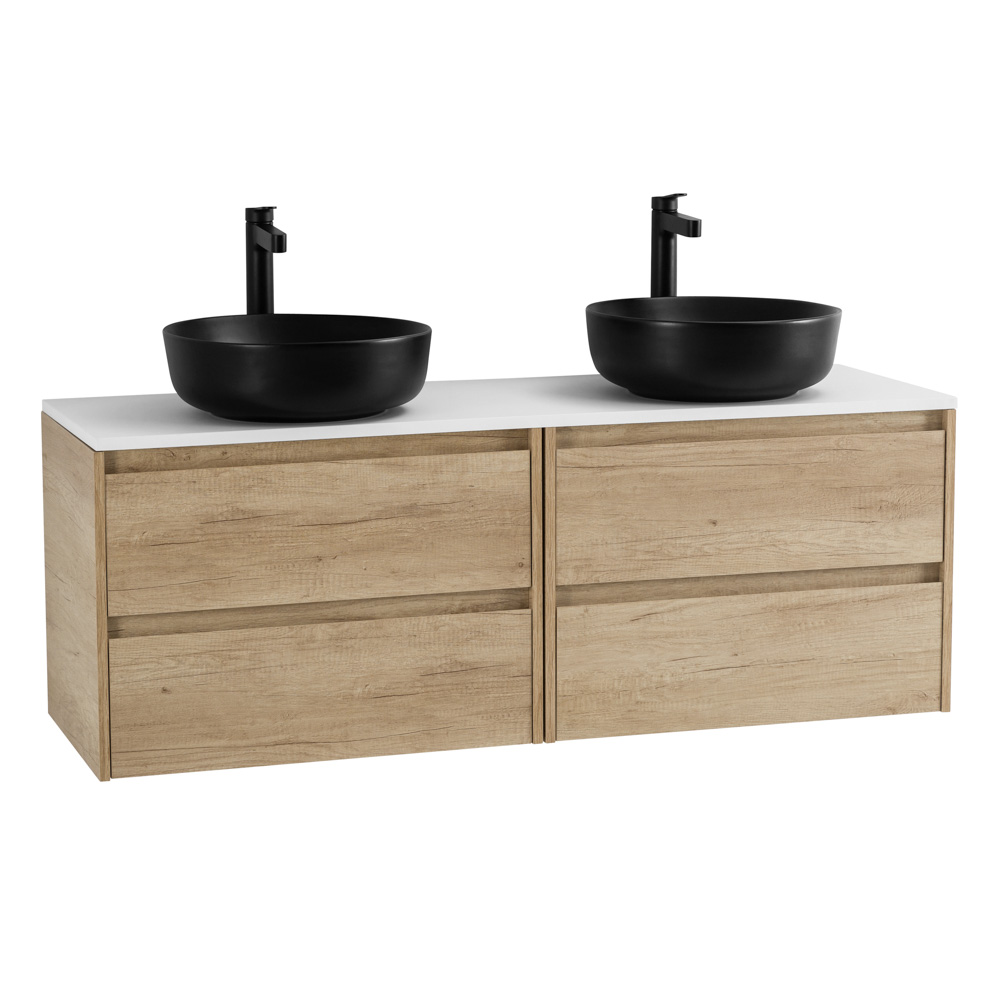 Приобрести belbagno тумба со столешницей kraft 140 см, подвесная rovere nebrasca nature