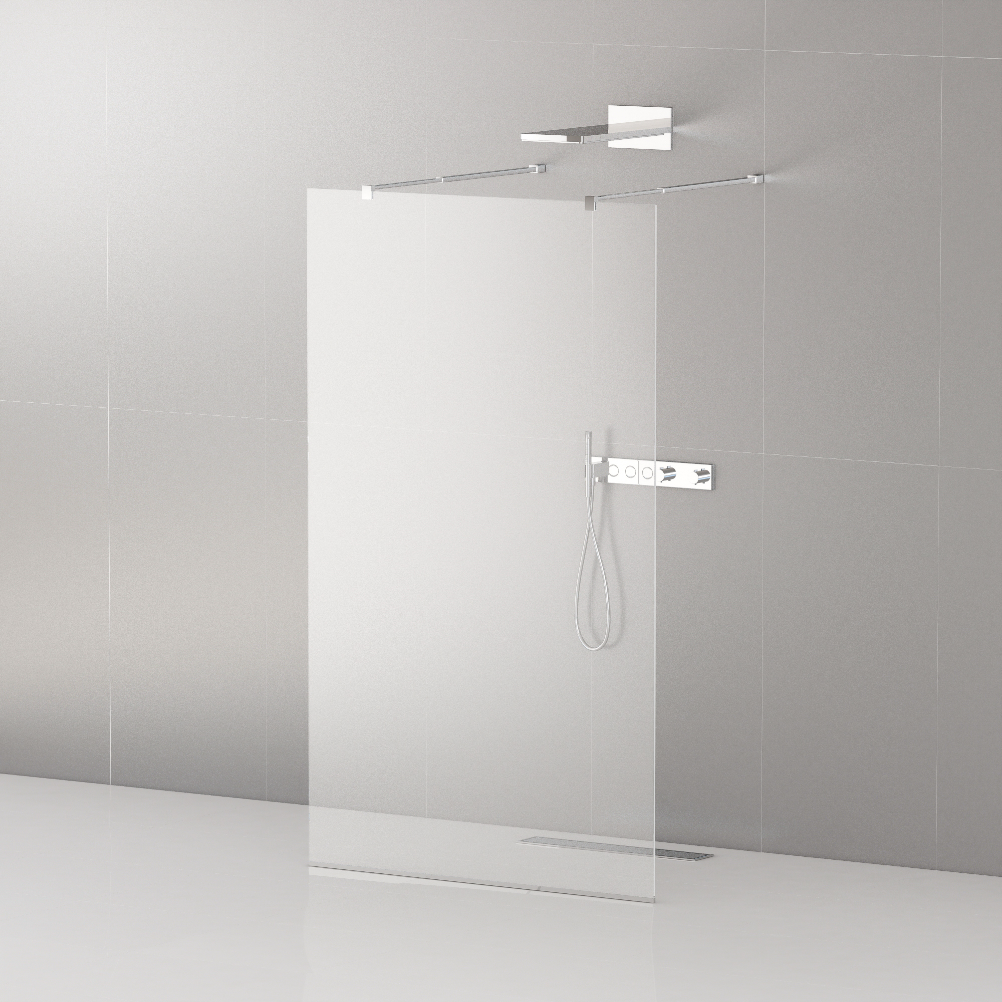 Приобрести cezares душевая перегородка liberta 125 см, хром liberta-l-2-125-c-cr