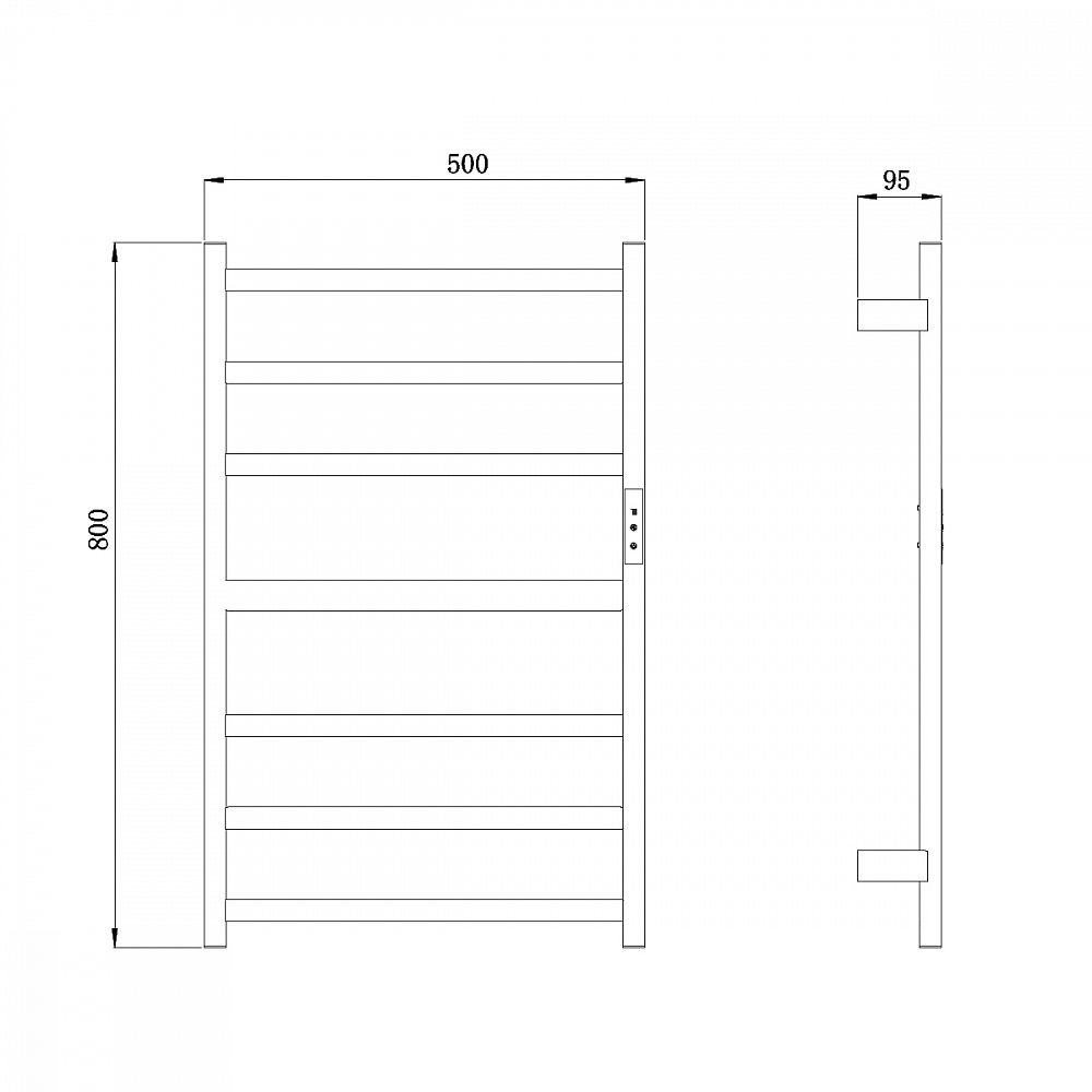 Приобрести raglo полотенцесушитель 50х80 см, медь r350.06.33