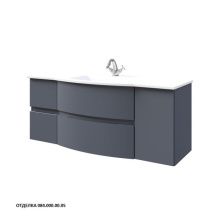 Caprigo Тумба с раковиной INTEGRA 130 см, левая, графит, эмаль