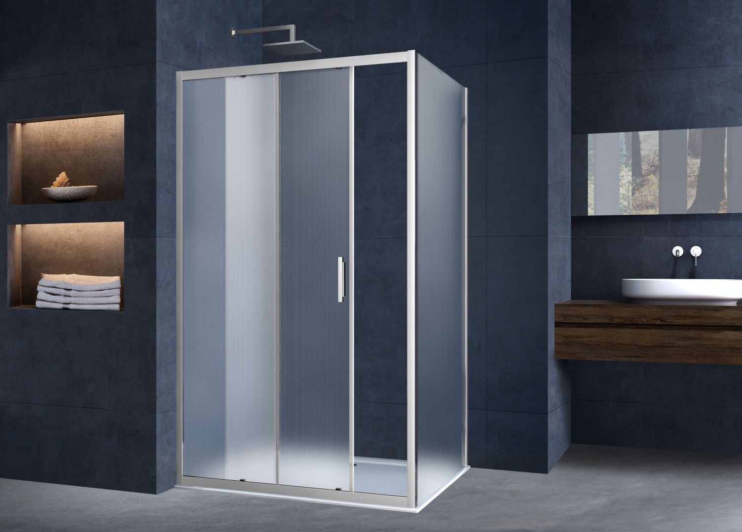 Приобрести vincea душевое ограждение alpha 90х120 см, текстурное, хром vsr-3al9012mt