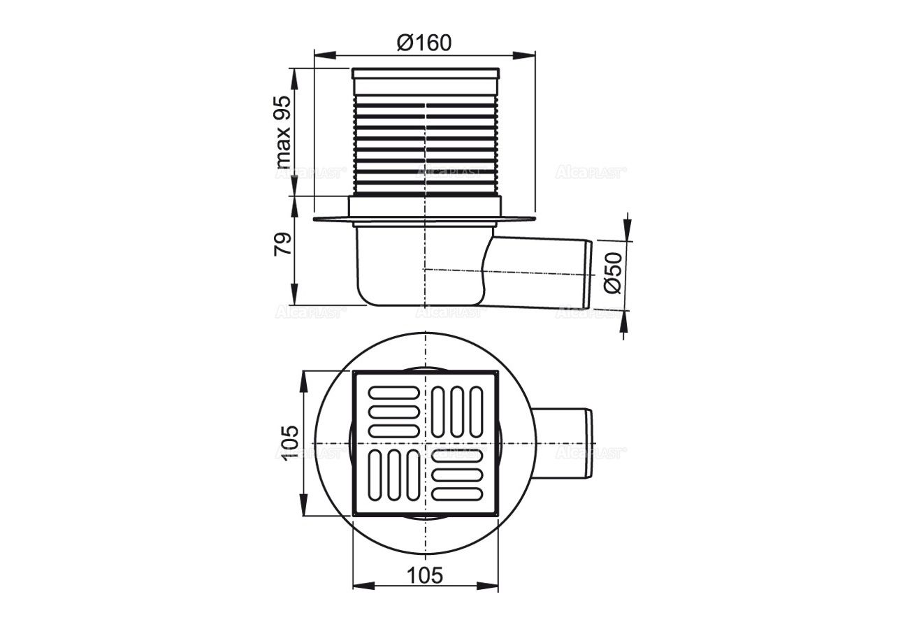 Приобрести сливной трап alcaplast apv1