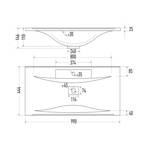 Приобрести mirsant тумба подвесная next 100\1 100 см с раковиной premier -100 ут000020170