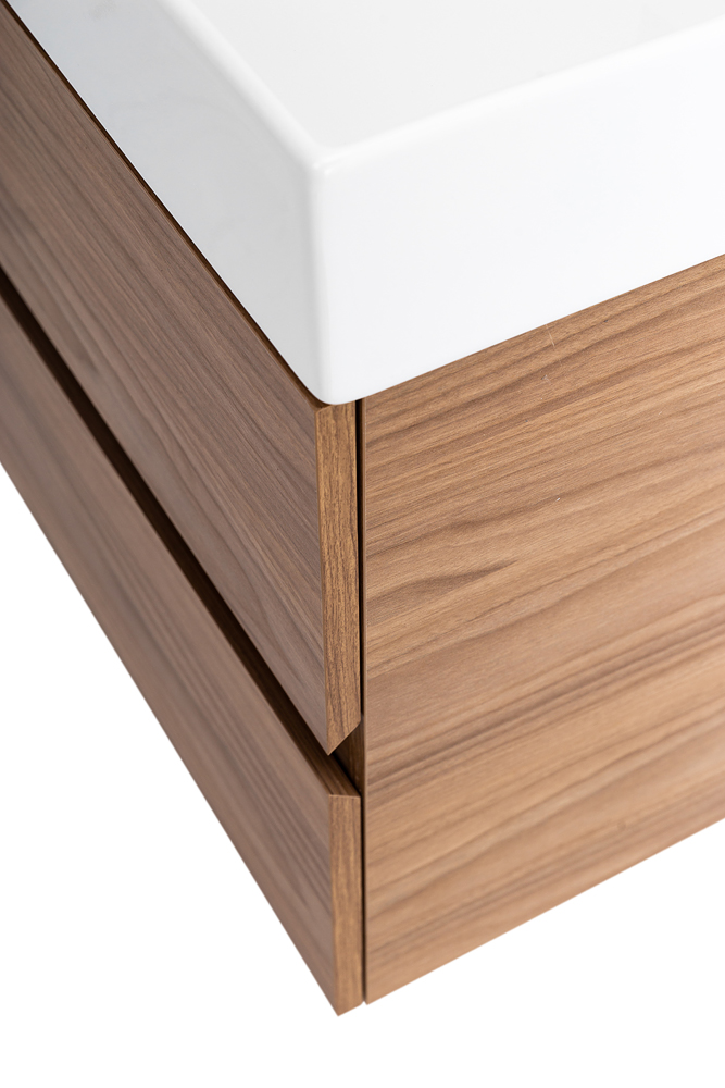 Приобрести cezares тумба подвесная с раковиной molveno 46 60 см noce chiaro, черный molveno 46-60-2c-so-nс