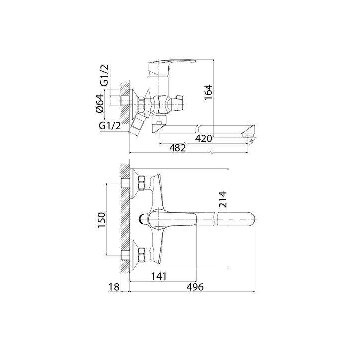 Приобрести iddis смеситель для ванны ray 215мм, хром raysbl2i10wa