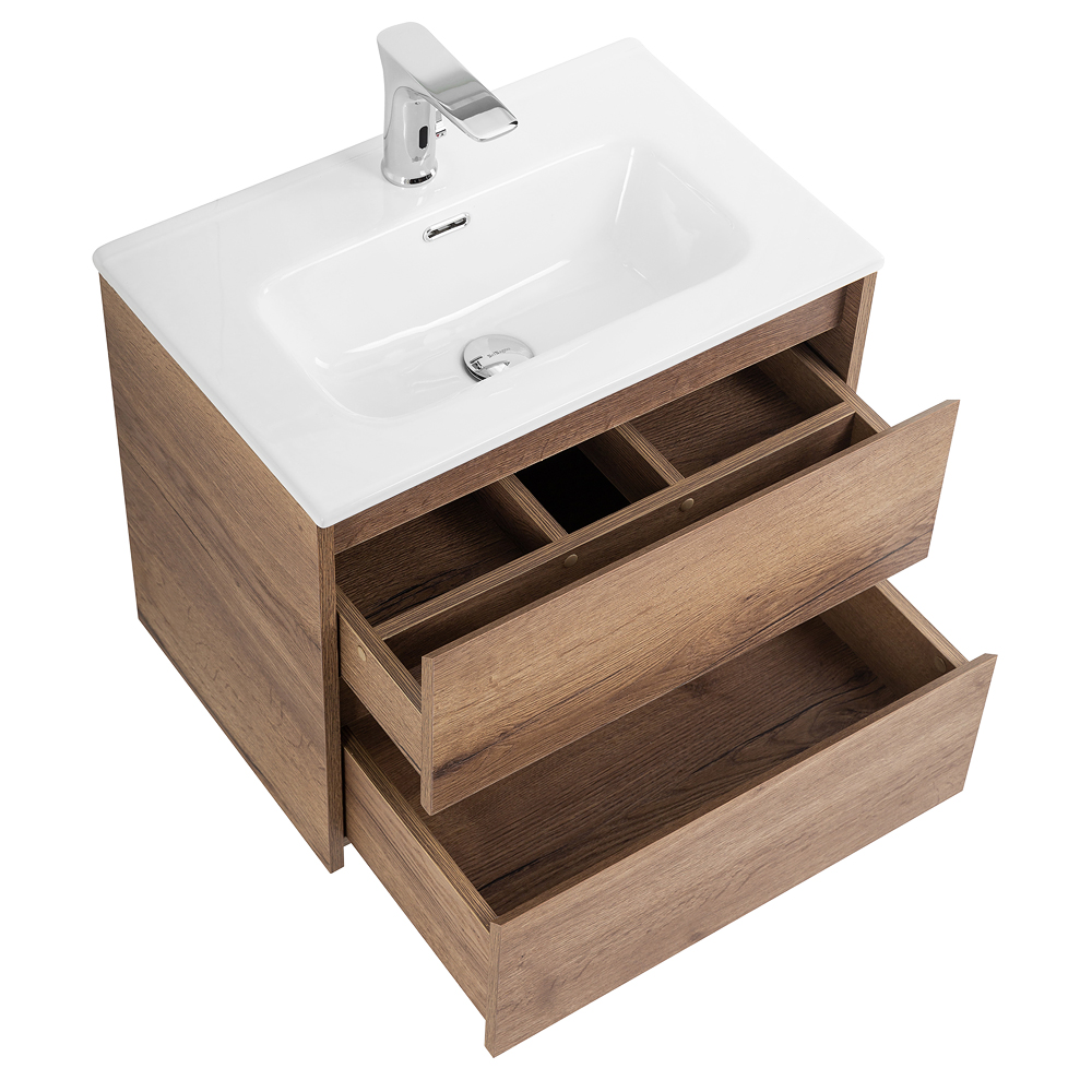 Приобрести belbagno тумба с раковиной kraft 39 50 см, подвесная rovere tabacco, белая раковина