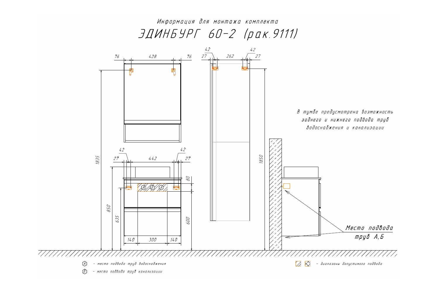 Приобрести сomforty зеркало-шкаф "эдинбург-60" бетон светлый