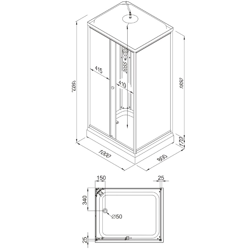 Приобрести тритон душевая кабина квадро 100х80 см, белая, узор, левая щ0000045506