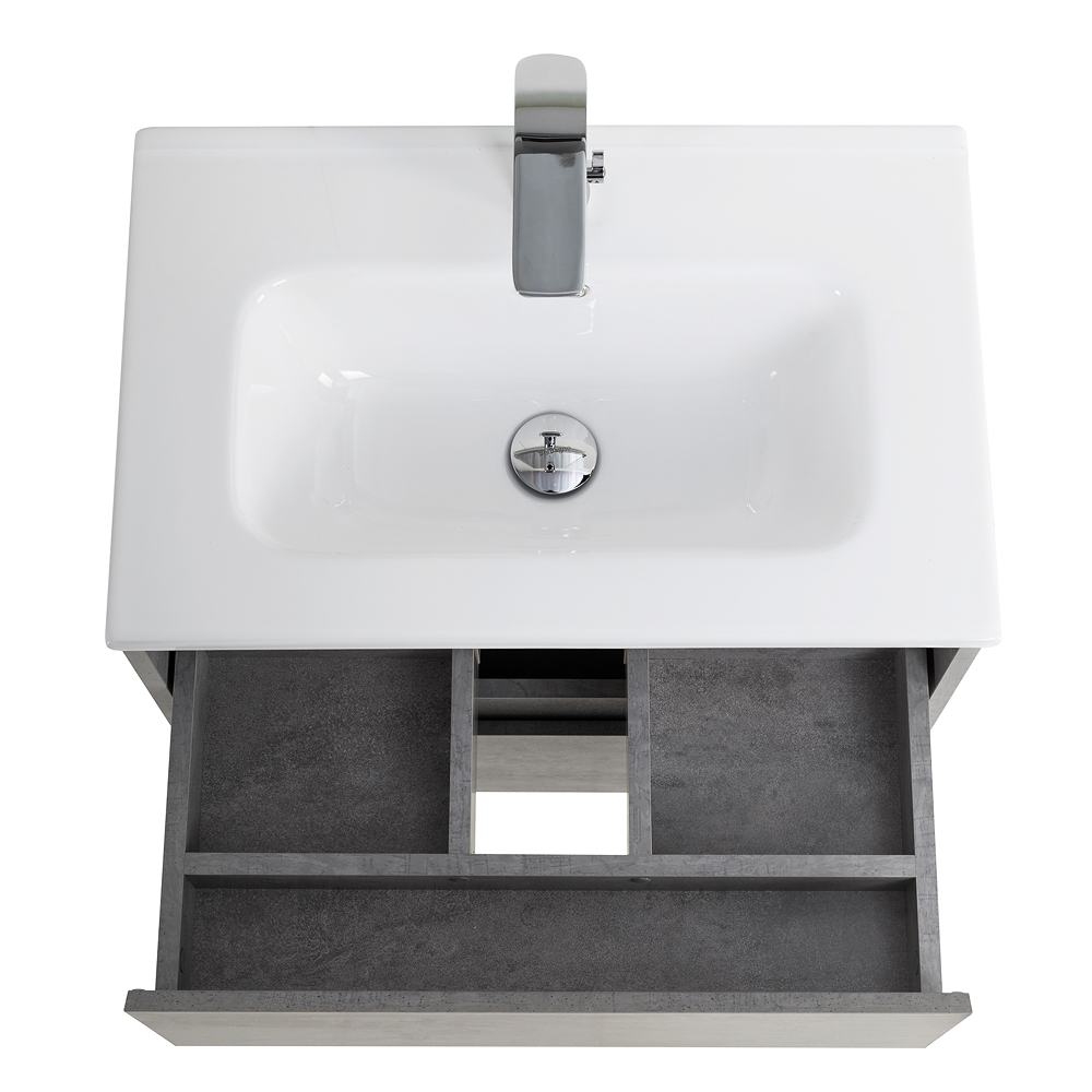 Приобрести belbagno тумба с раковиной kraft 39 50 см, подвесная cemento grigio, белая раковина