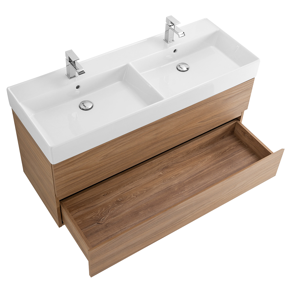 Приобрести cezares тумба подвесная с раковиной molveno 46 120 см noce chiaro, черный molveno 46-120-2c-so-2-nr