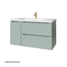 Caprigo Тумба с раковиной TERMIN-Smalty 100 см, левая, зеленая, эмаль