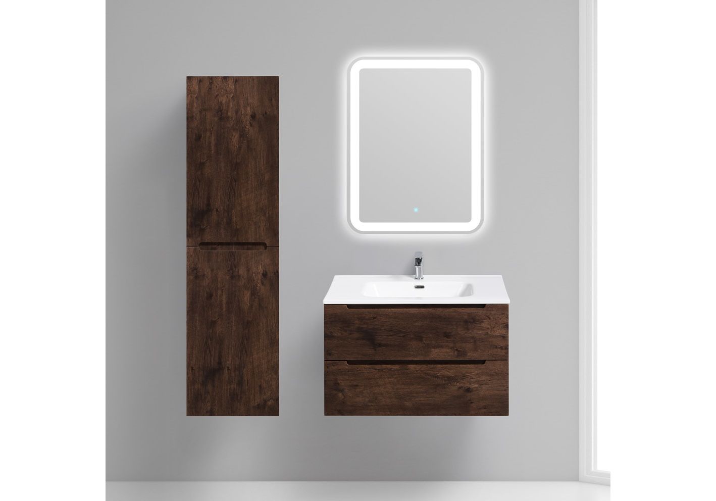 Приобрести пенал подвесной belbagno etna-1500-2a-sc-rw-p-l 40 см, левый, rovere moro