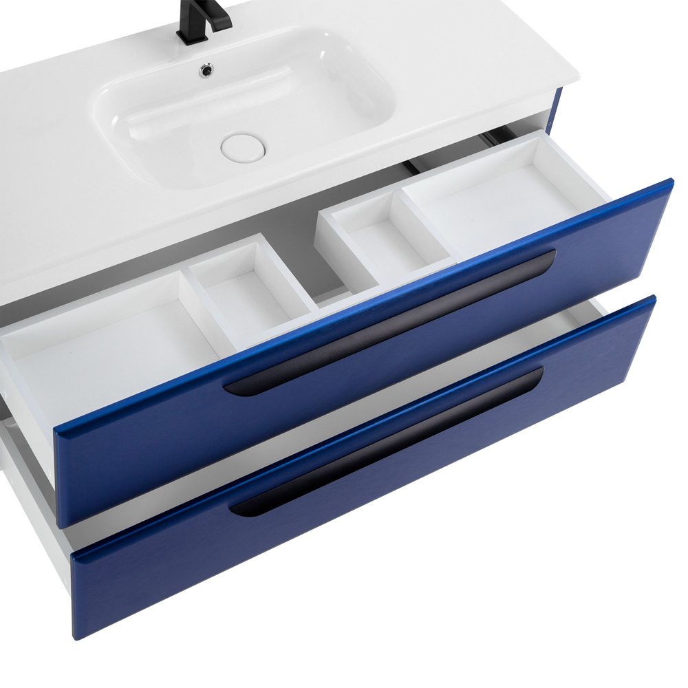 Приобрести cezares тумба подвесная с раковиной eco-cer 120 см sapfiro, синяя eco-cer-1200-2c-so-spf-p