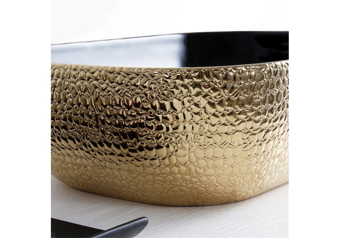 Приобрести раковина-чаша ceramalux 50 см d1302h022, золото