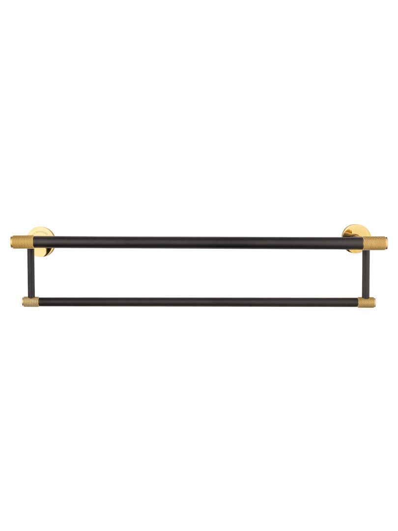 Приобрести полотенцедержатель с полкой wonzon & woghand majestic, черный/золото (ww-9281)