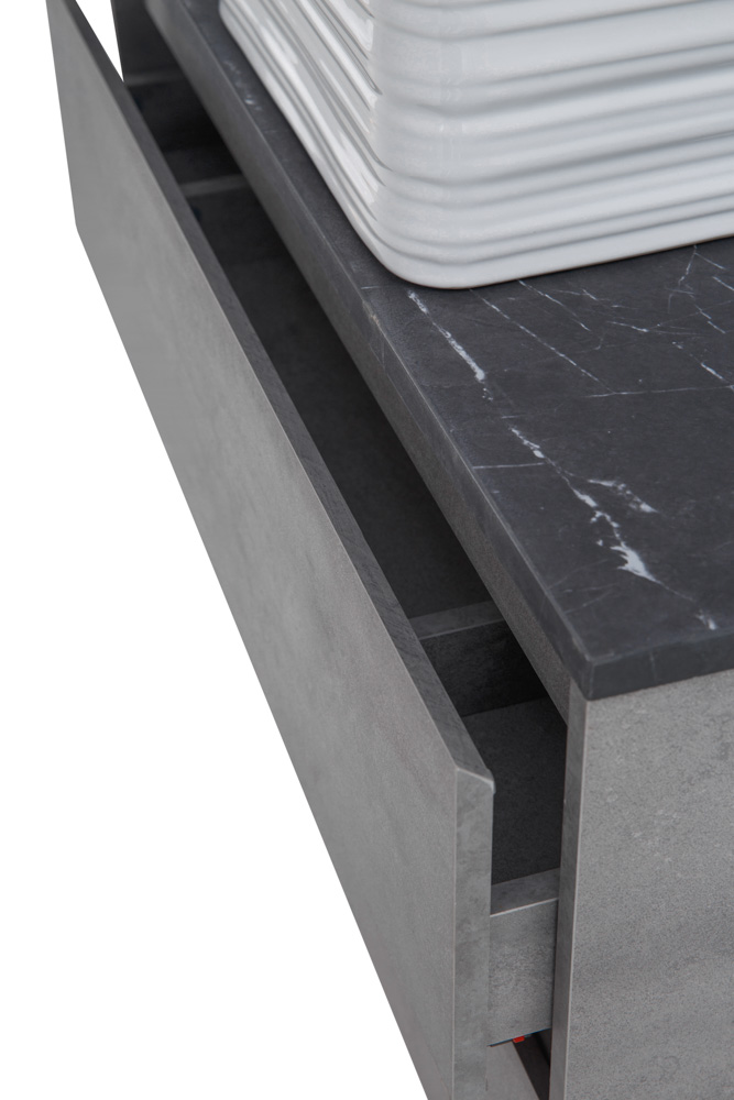 Приобрести belbagno тумба со столешницей kraft 100 см, подвесная cemento grigio