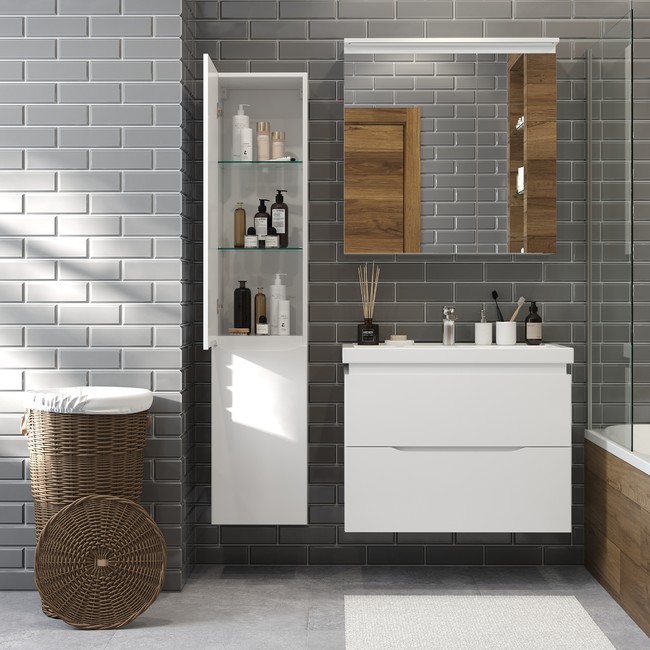 Приобрести briz пенал подвесной city 35 см, белый, левый п6-35