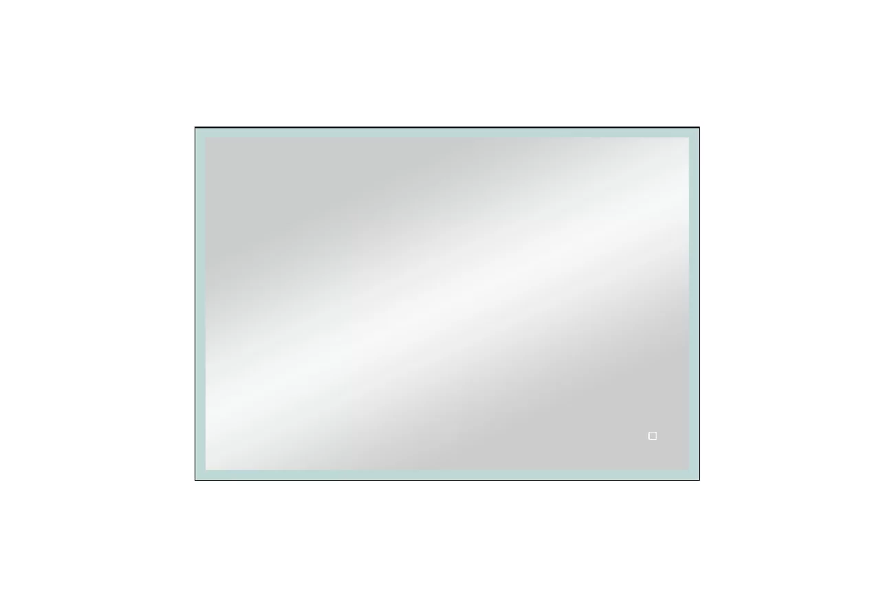 Приобрести continent зеркало с подсветкой solid black 80х60 см, черное