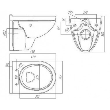 Приобрести унитаз подвесной sanita luxe best luxe c сиденьем микролифт