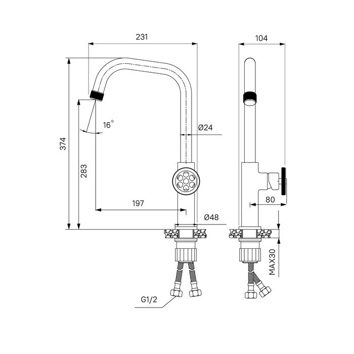 Приобрести iddis смеситель для раковины grange 374мм, высокий, графит gragm00i05