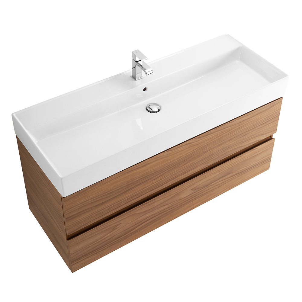 Приобрести cezares тумба подвесная с раковиной molveno 46 120 см noce chiaro, черный molveno 46-120-2c-so-nr