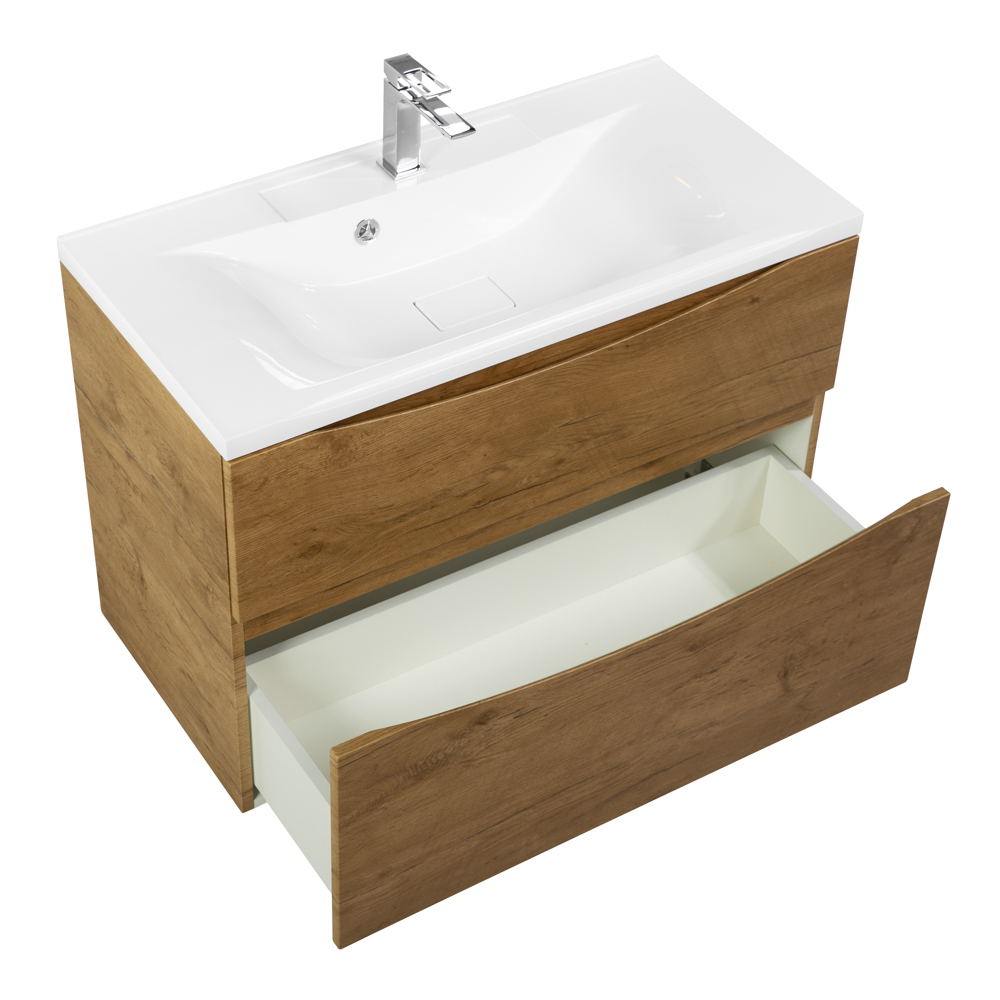 Приобрести belbagno тумба с раковиной marino-h60 90 см, подвесная rovere nature, белая раковина