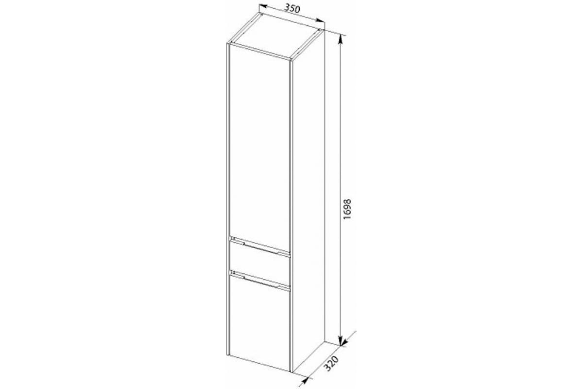 Приобрести aquanet пенал латина 35 см, l белый