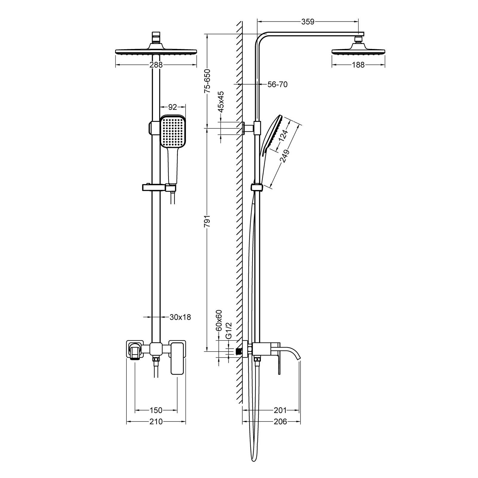 Приобрести душевая система timo selene sx-1013/03 черный