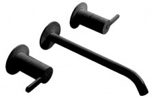 CEZARES Смеситель для раковины LEAF, скрытый монтаж, черный матовый LEAF-BLI3L-NOP