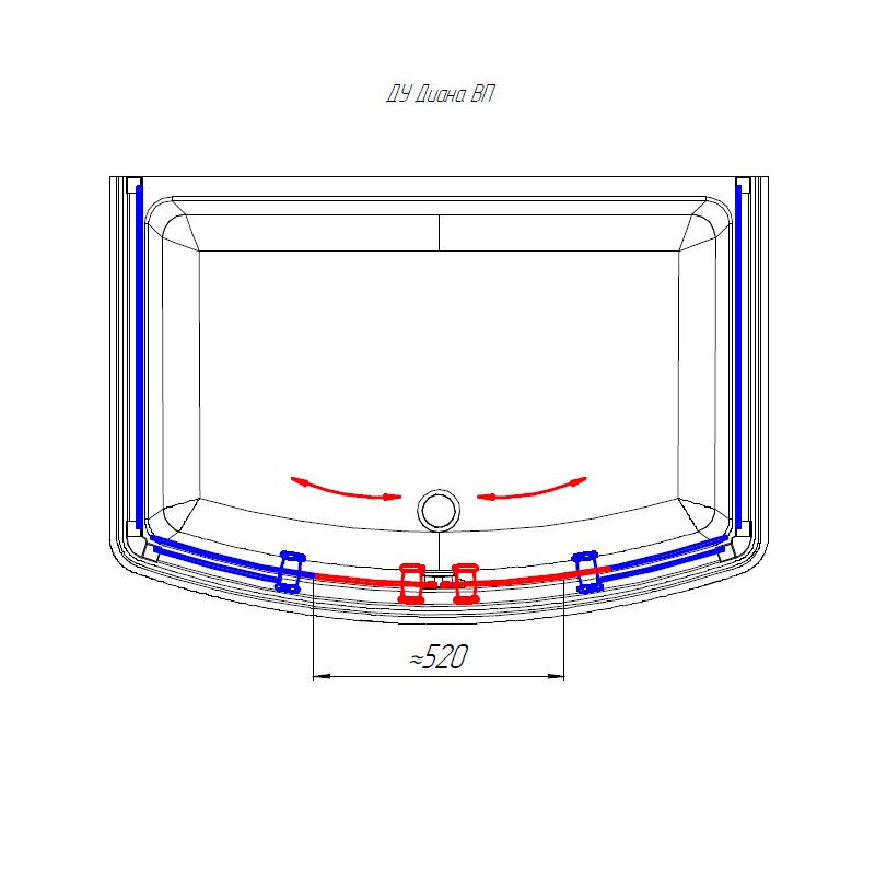 Приобрести радомир ограждение душевое верчелли 119х81 r (высокий поддон)
