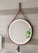 Continent Зеркало с подсветкой Millenium Brown 80х80 см, коричневое