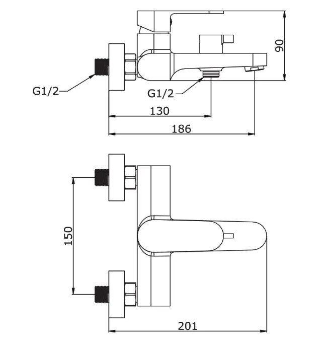 Приобрести смеситель для ванны vieir camomilla с ручным душем, белый v283531f