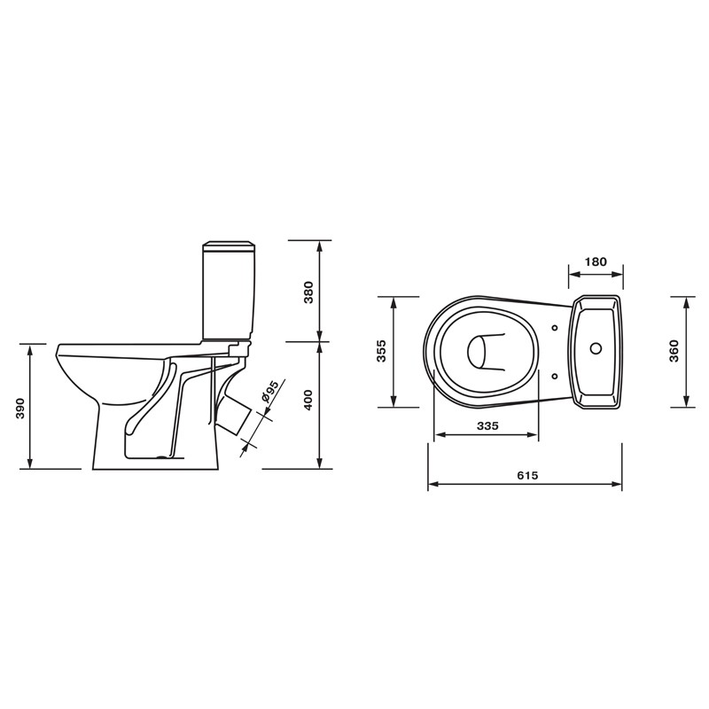 Приобрести унитаз-компакт элисса оптима белый у стандарт(моно), сиденье полипропилен