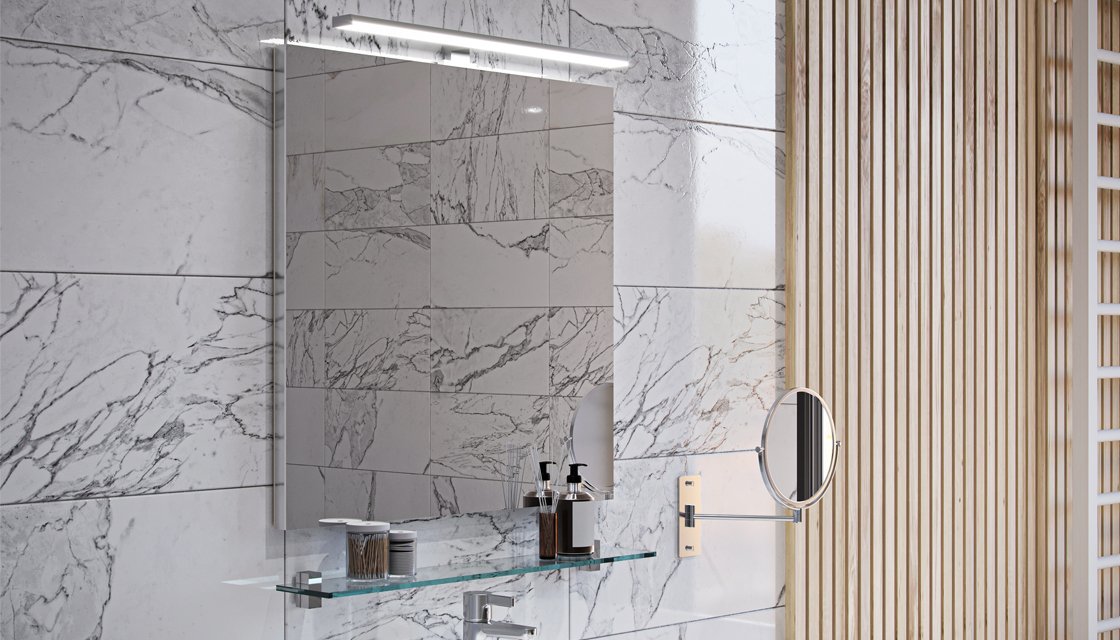 Приобрести зеркало velvex klaufs 70 см с led-светильником, сенсорное включение zkkla.70-14