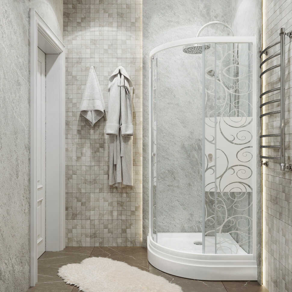 Приобрести тритон душевое ограждение стандарт а1 аква узор 90х90 см, белая с узором щ0000025432