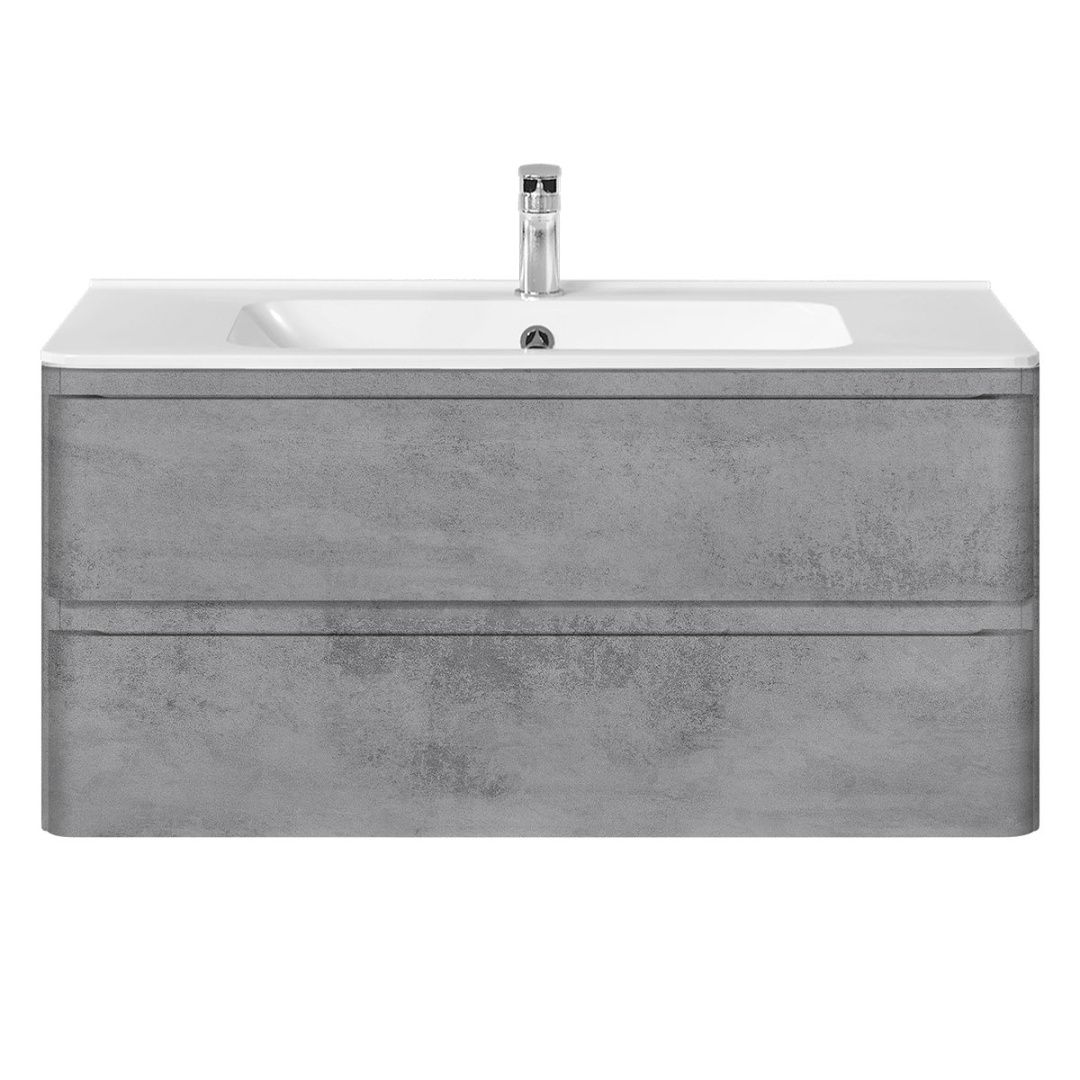 Приобрести vincea тумба подвесная vico 100 см, бетон vmc-2v100bt;vcb-2vp100w