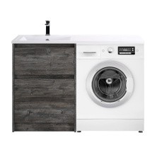 BelBagno Тумба с раковиной KRAFT 120 см, напольная KRAFT-LVD-58/120-L Pino Pasadena, белая раковина