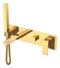 Boheme Смеситель для ванны Qubic Shinny Gold 474-2-G