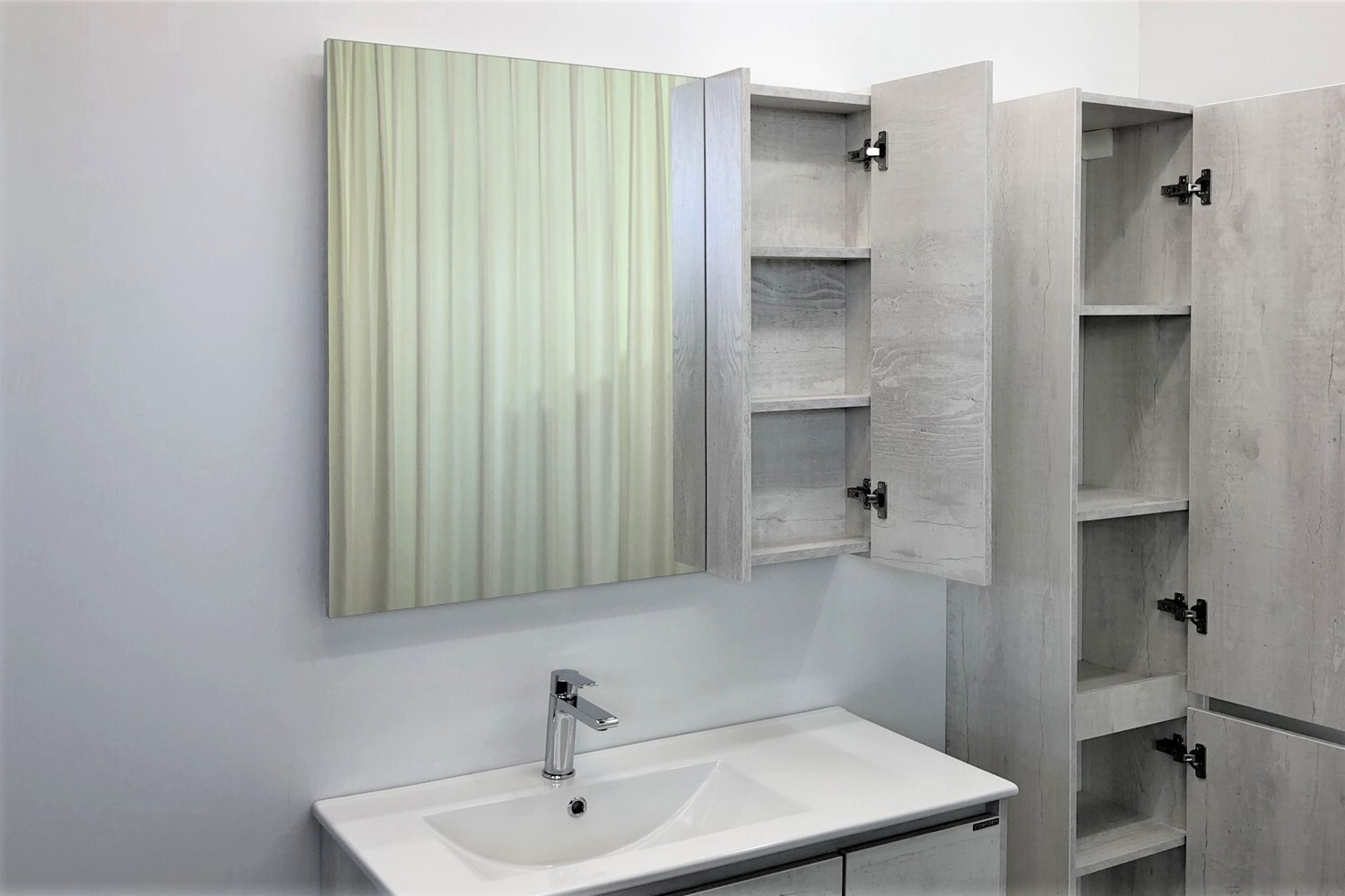 Приобрести сomforty зеркало-шкаф "бремен-90", дуб белый