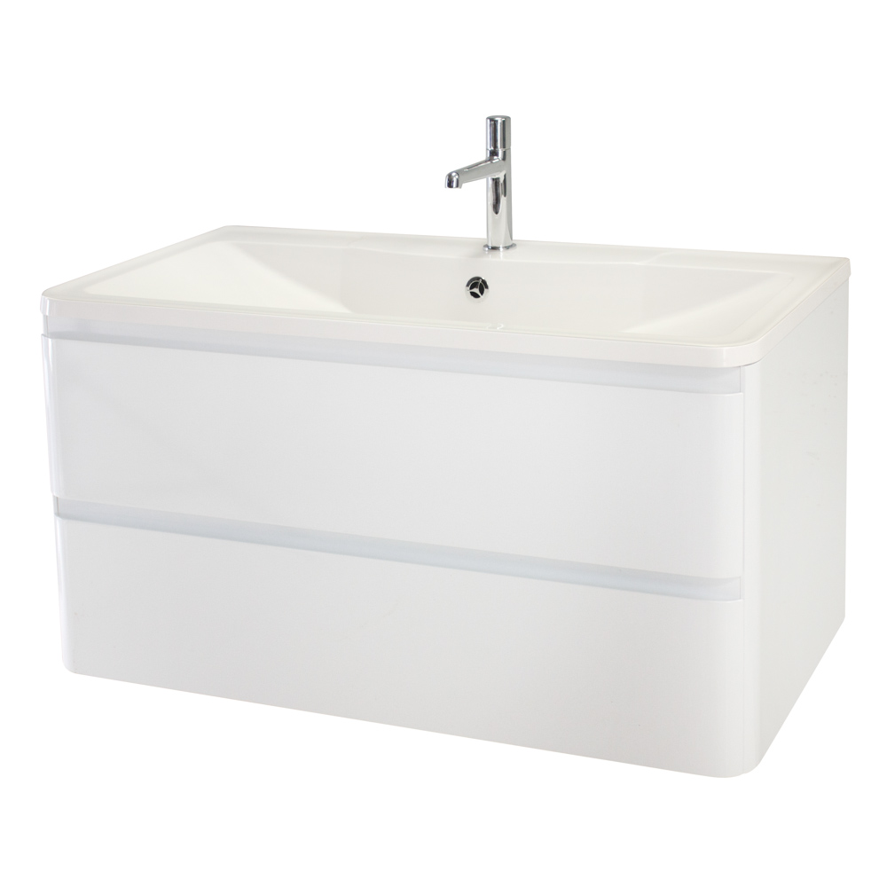 Приобрести belbagno тумба с раковиной albano 90 см, подвесная bianco lucido, белая раковина