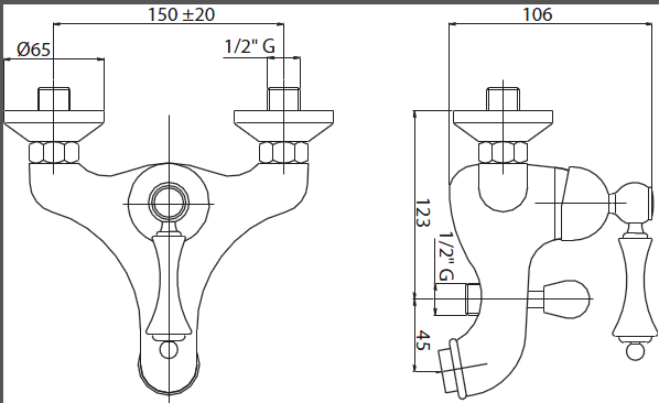 Приобрести cezares смеситель для ванны и душа margot, золото margot-vm-03/24-m