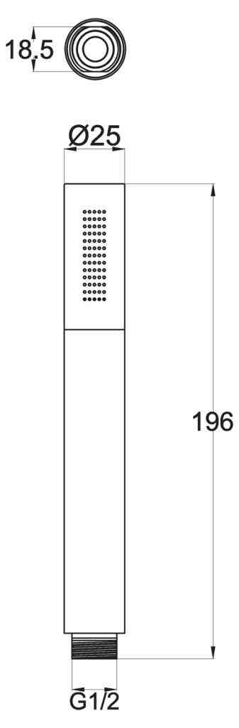 Приобрести belbagno душевая лейка carin, хром car-d1c-crm