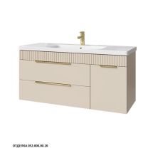 Caprigo Тумба с раковиной MONBAR-Smalty 120 см, правая, бежевая, эмаль